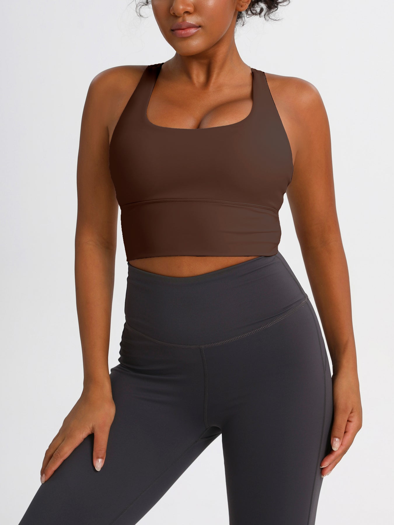 keeper Nude-feel Cross-back Women's Yoga & Running Sports Bra