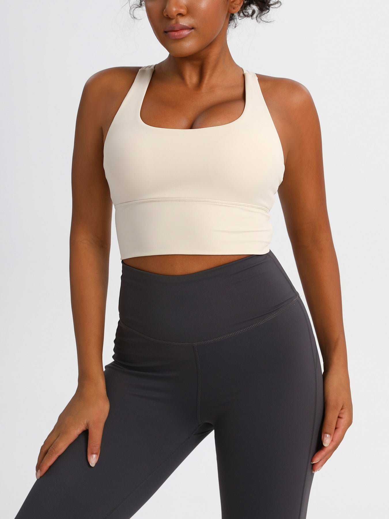 keeper Nude-feel Cross-back Women's Yoga & Running Sports Bra