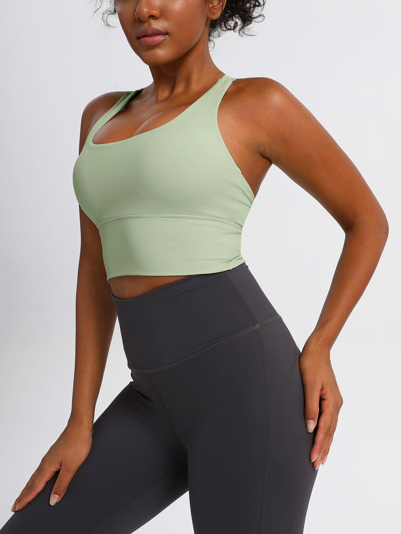 keeper Nude-feel Cross-back Women's Yoga & Running Sports Bra