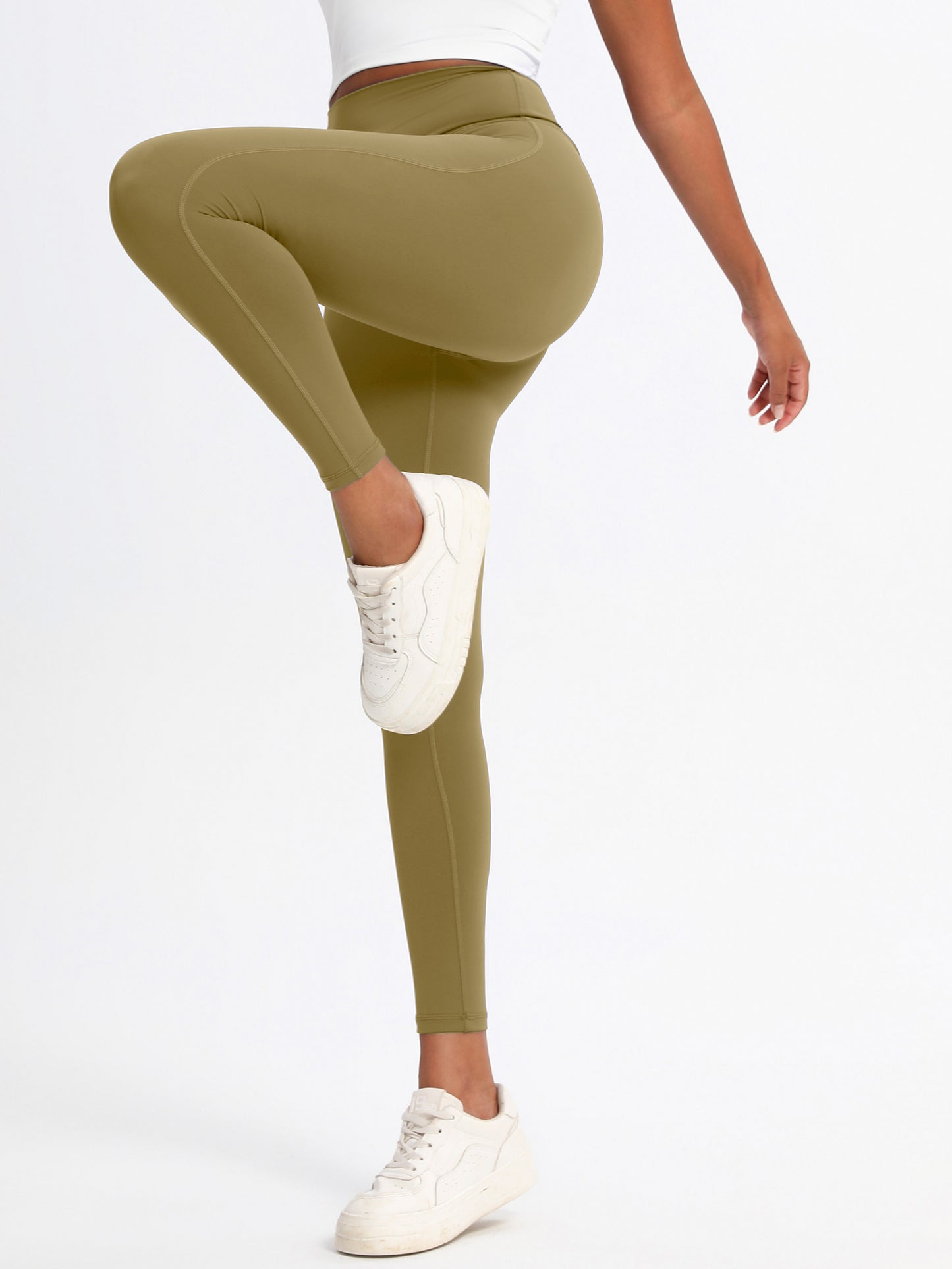 Keeper High-Elasticity Nylon Yoga Pants with Waist Lifting
