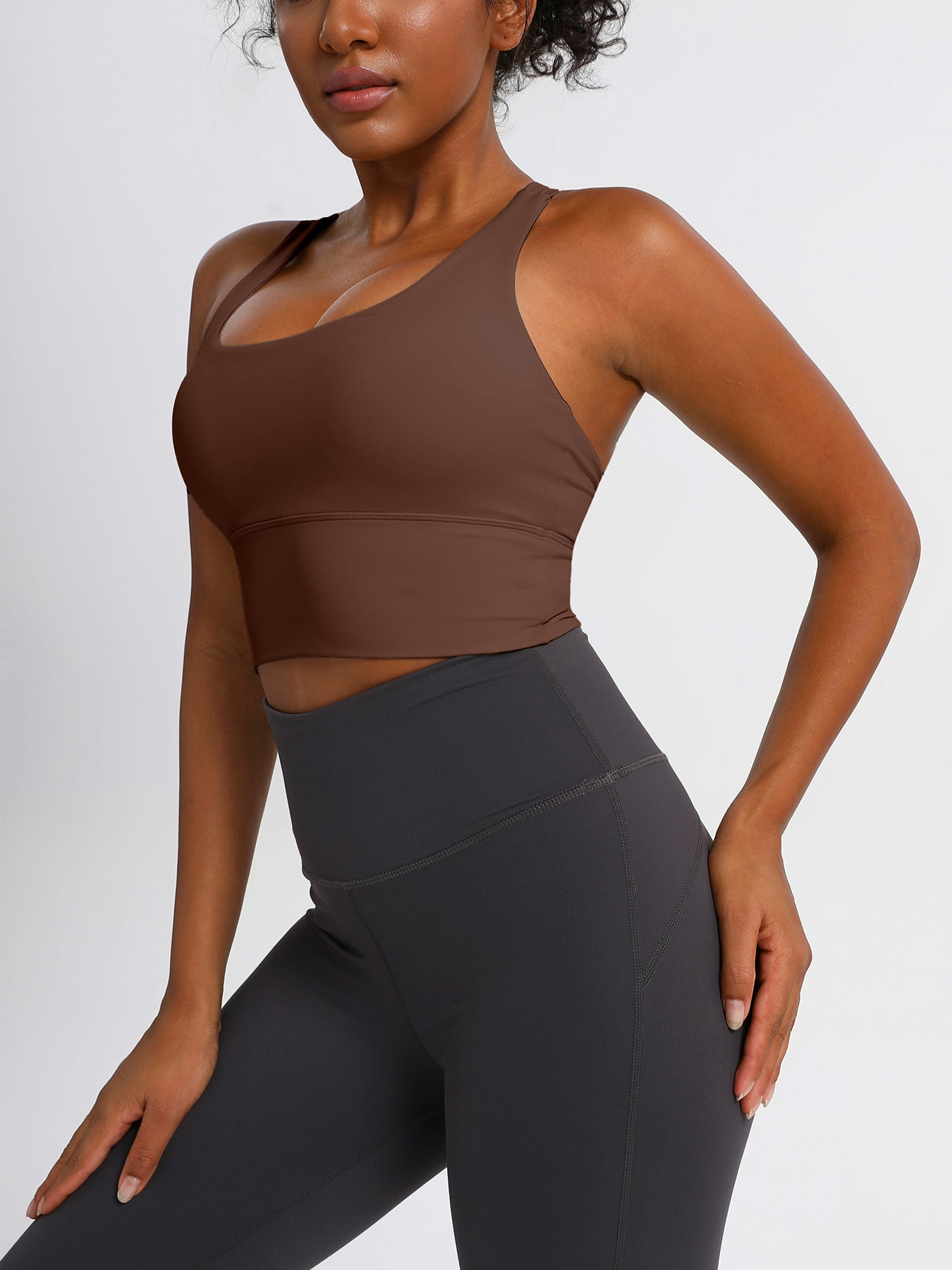keeper Nude-feel Cross-back Women's Yoga & Running Sports Bra