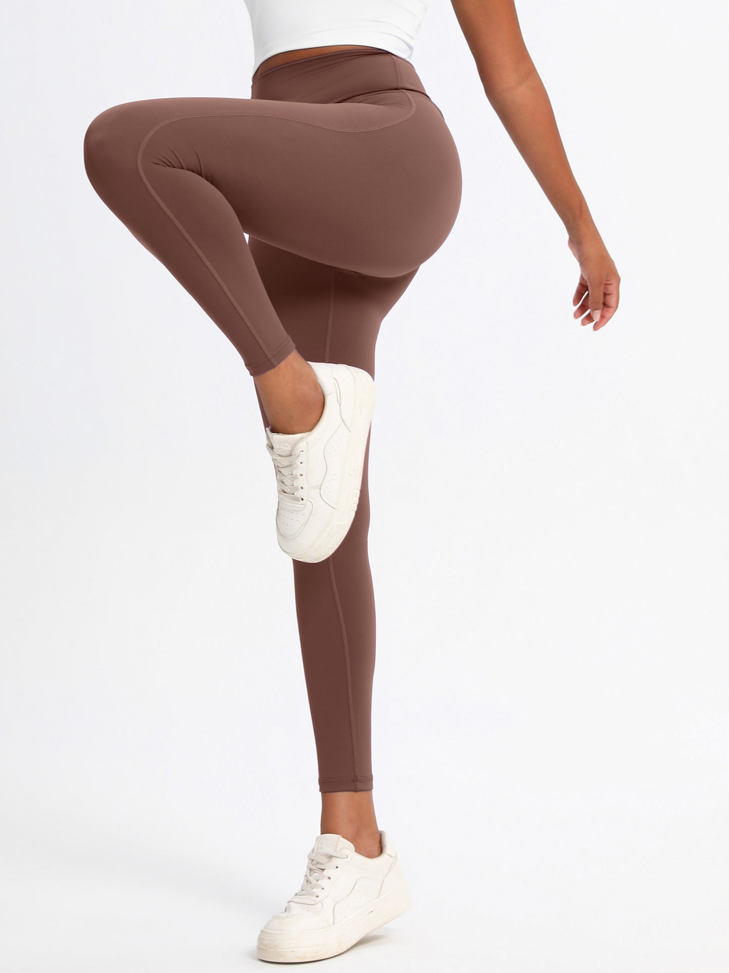 Keeper High-Elasticity Nylon Yoga Pants with Waist Lifting