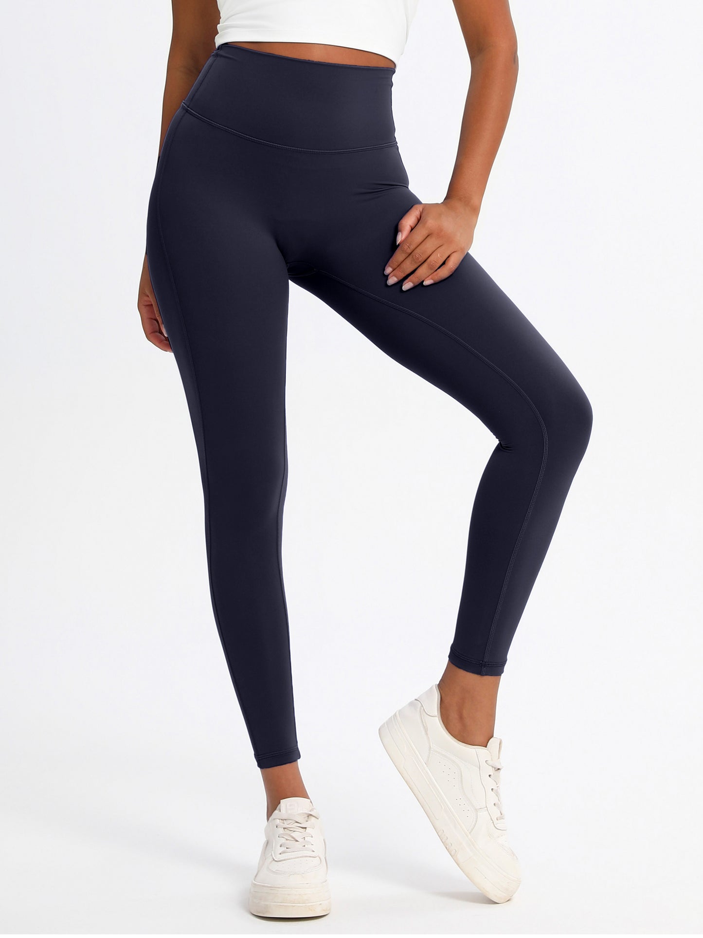Keeper High-Elasticity Nylon Yoga Pants with Waist Lifting