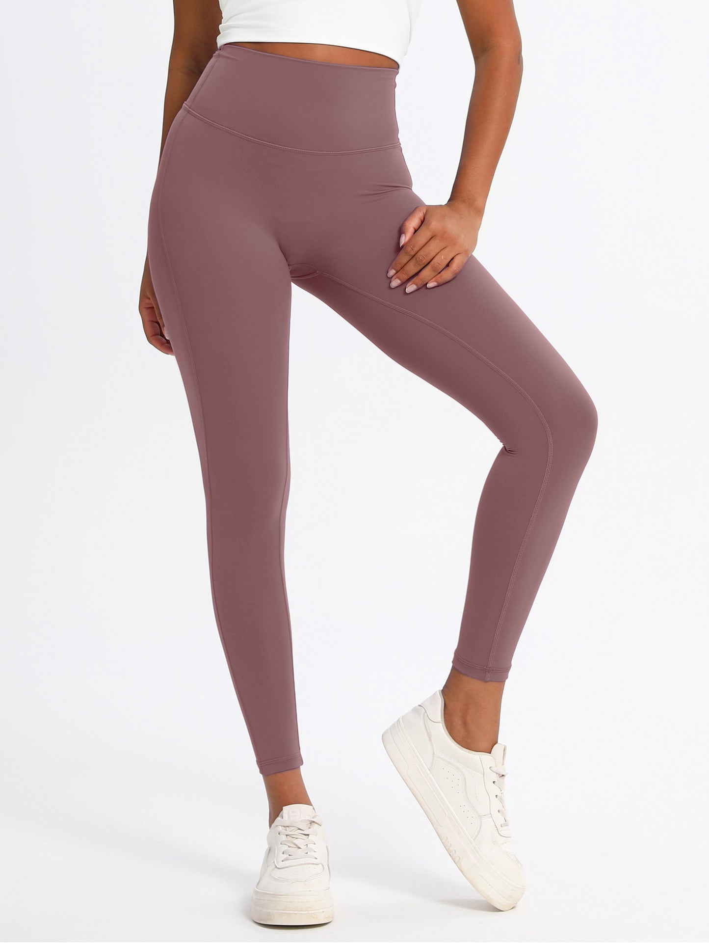 Keeper High-Elasticity Nylon Yoga Pants with Waist Lifting