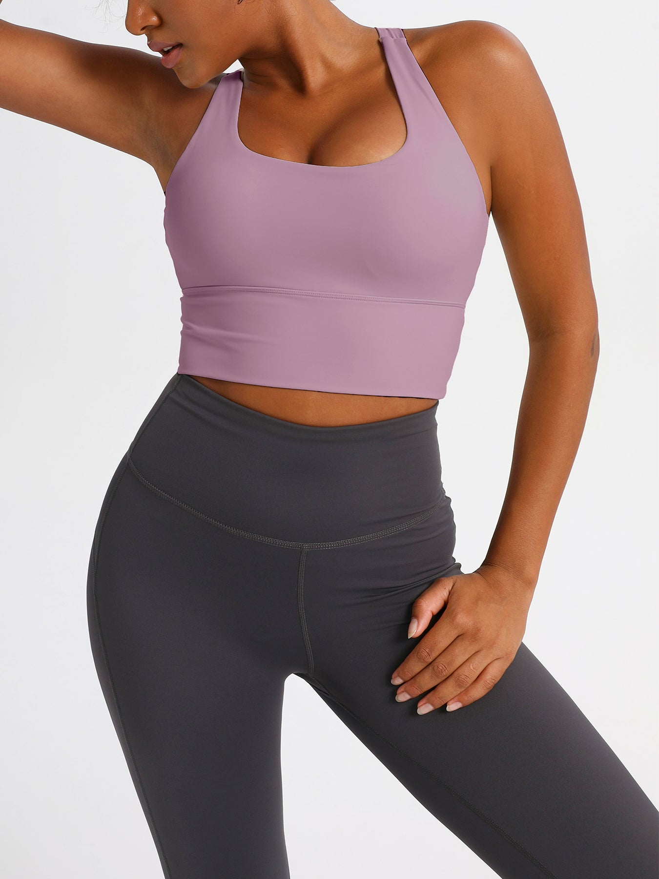 keeper Nude-feel Cross-back Women's Yoga & Running Sports Bra