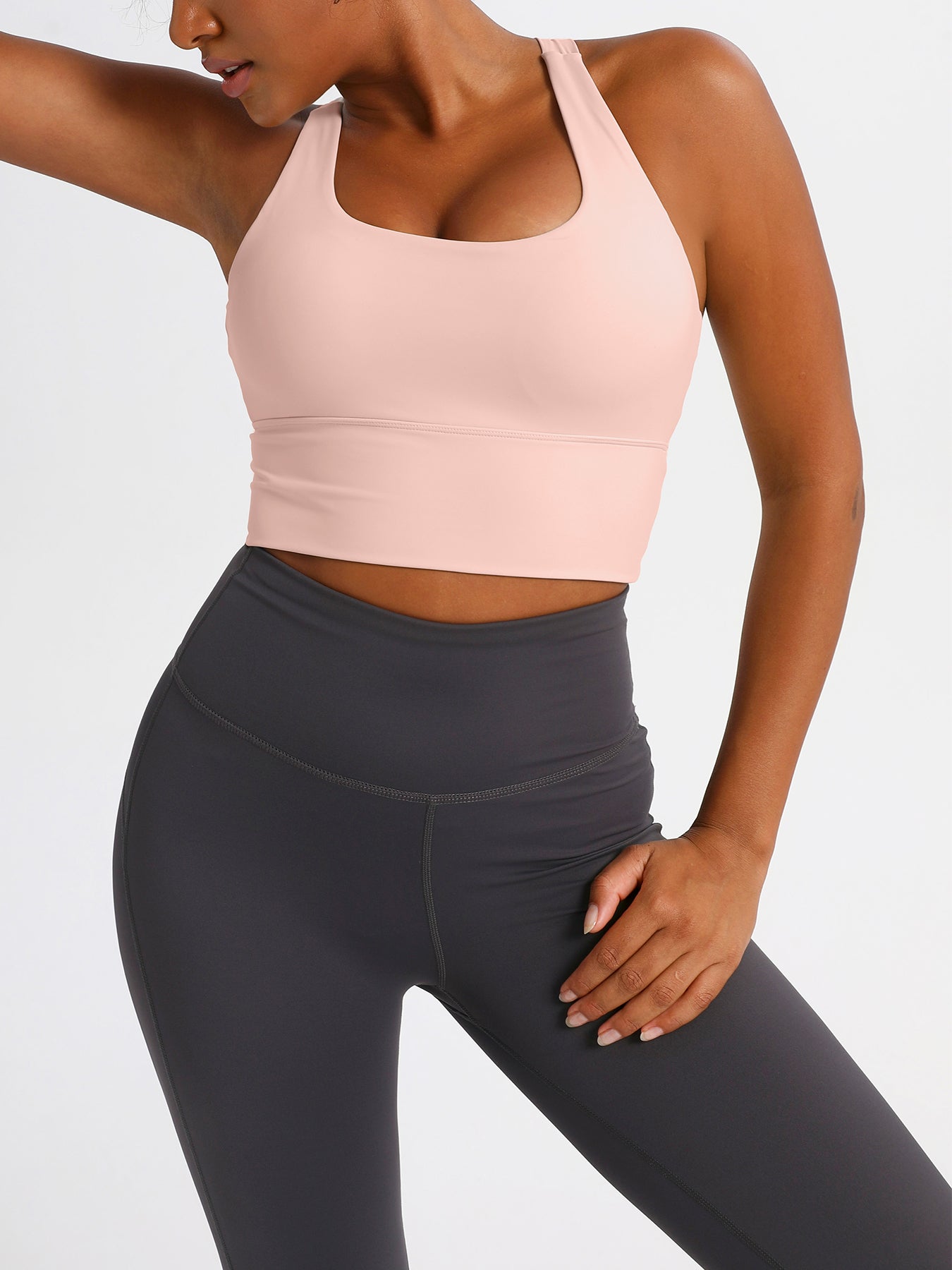 keeper Nude-feel Cross-back Women's Yoga & Running Sports Bra