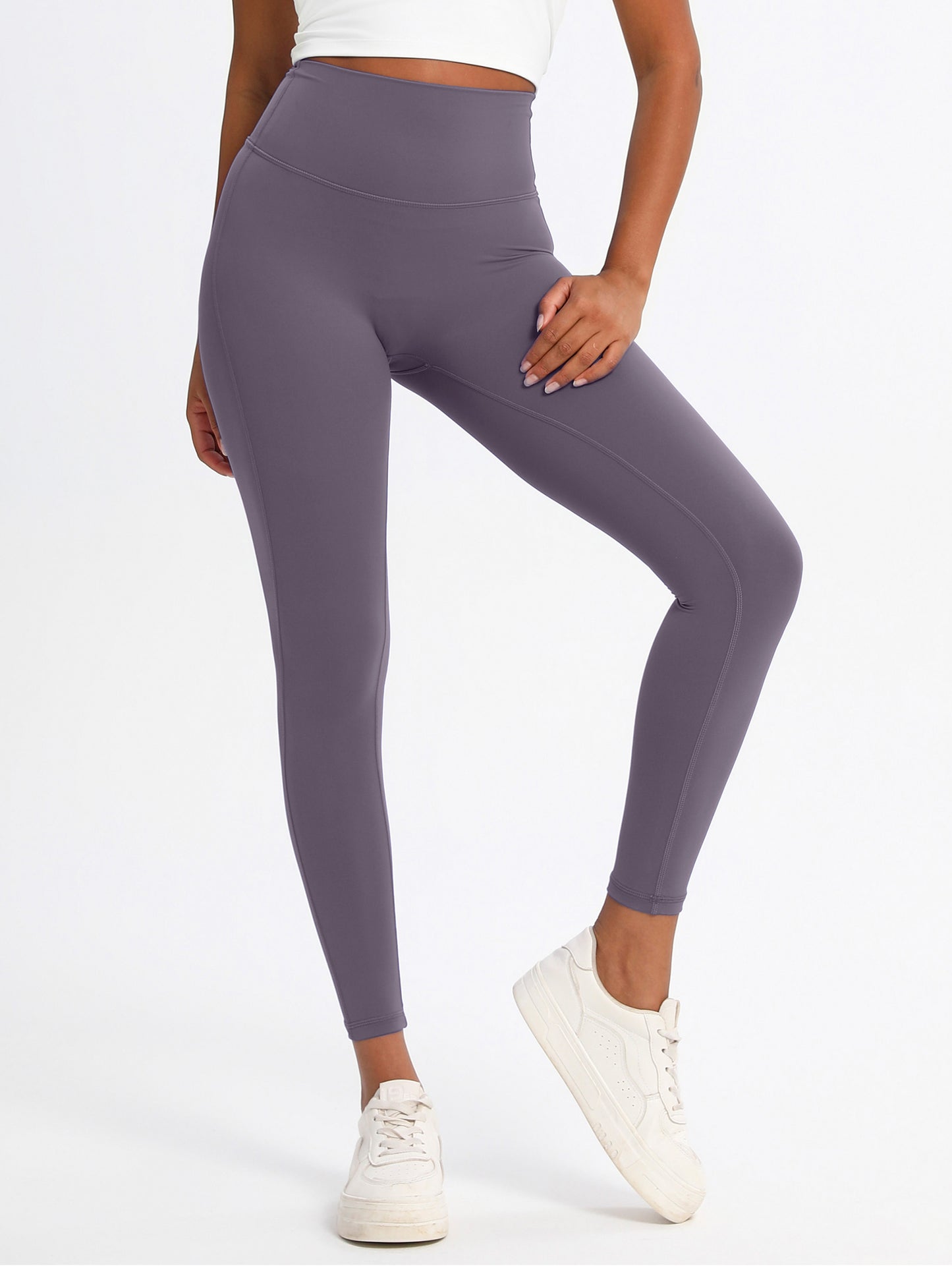 Keeper High-Elasticity Nylon Yoga Pants with Waist Lifting