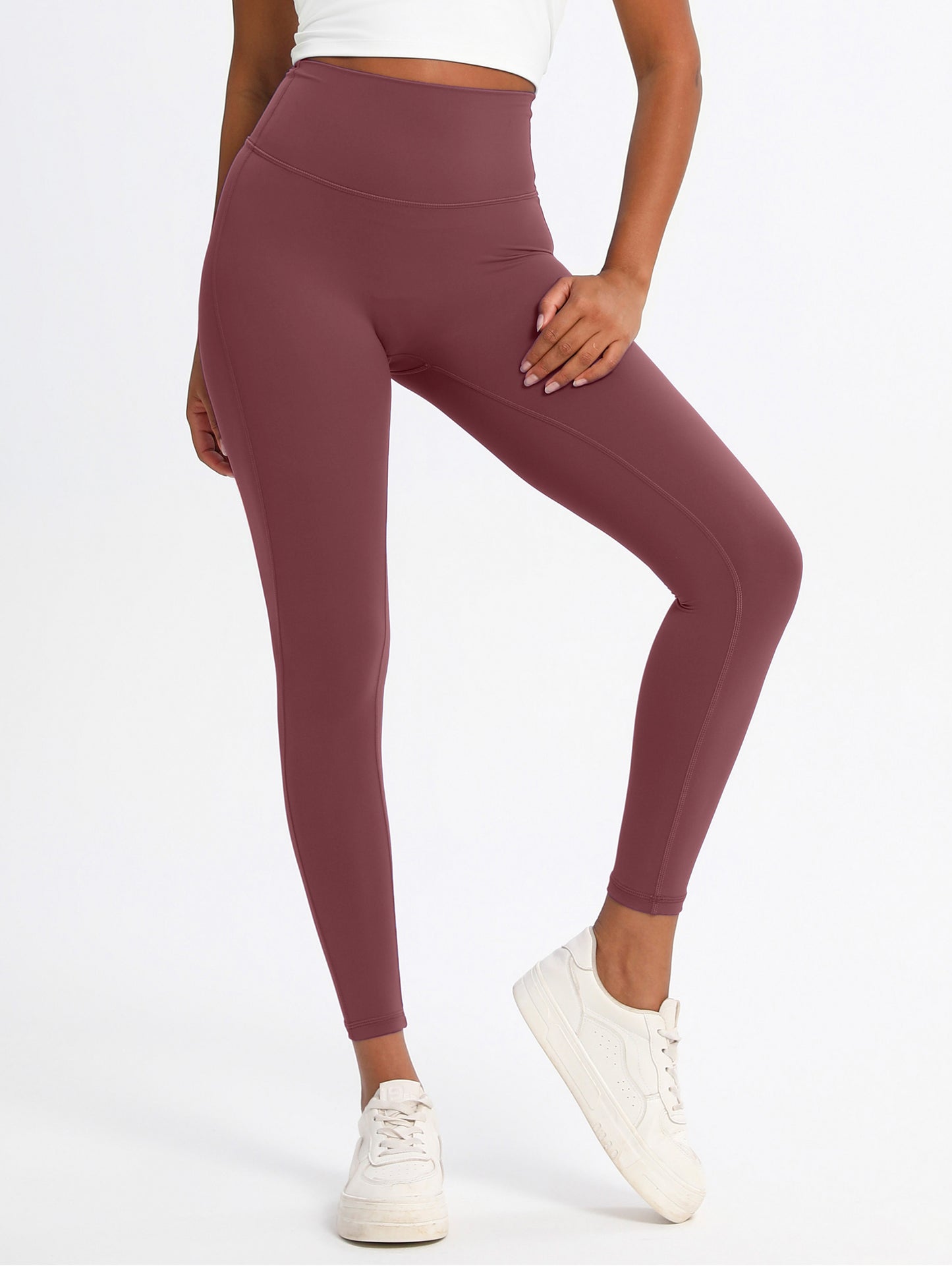 Keeper High-Elasticity Nylon Yoga Pants with Waist Lifting
