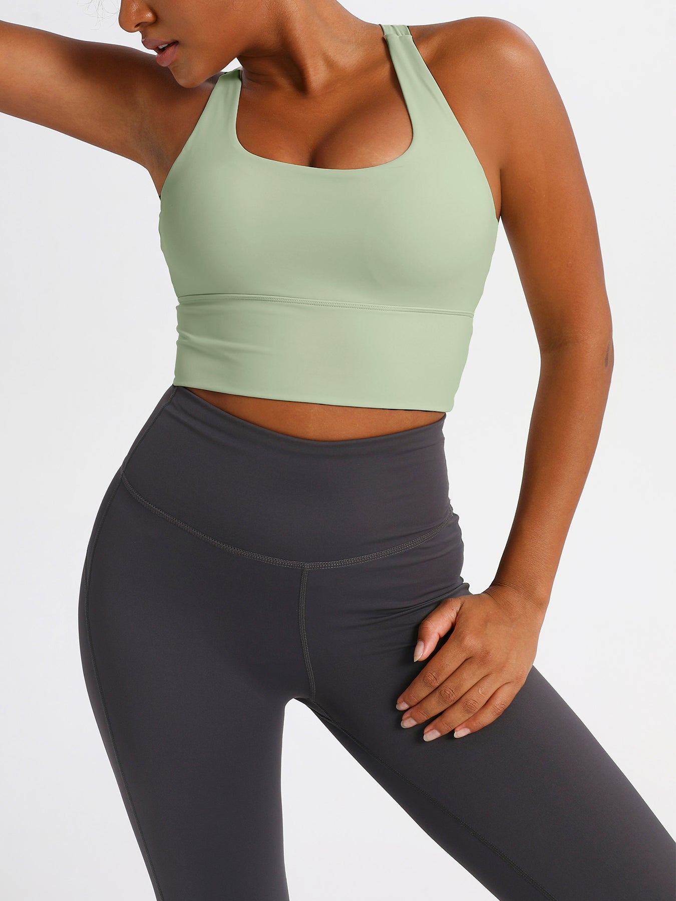 keeper Nude-feel Cross-back Women's Yoga & Running Sports Bra