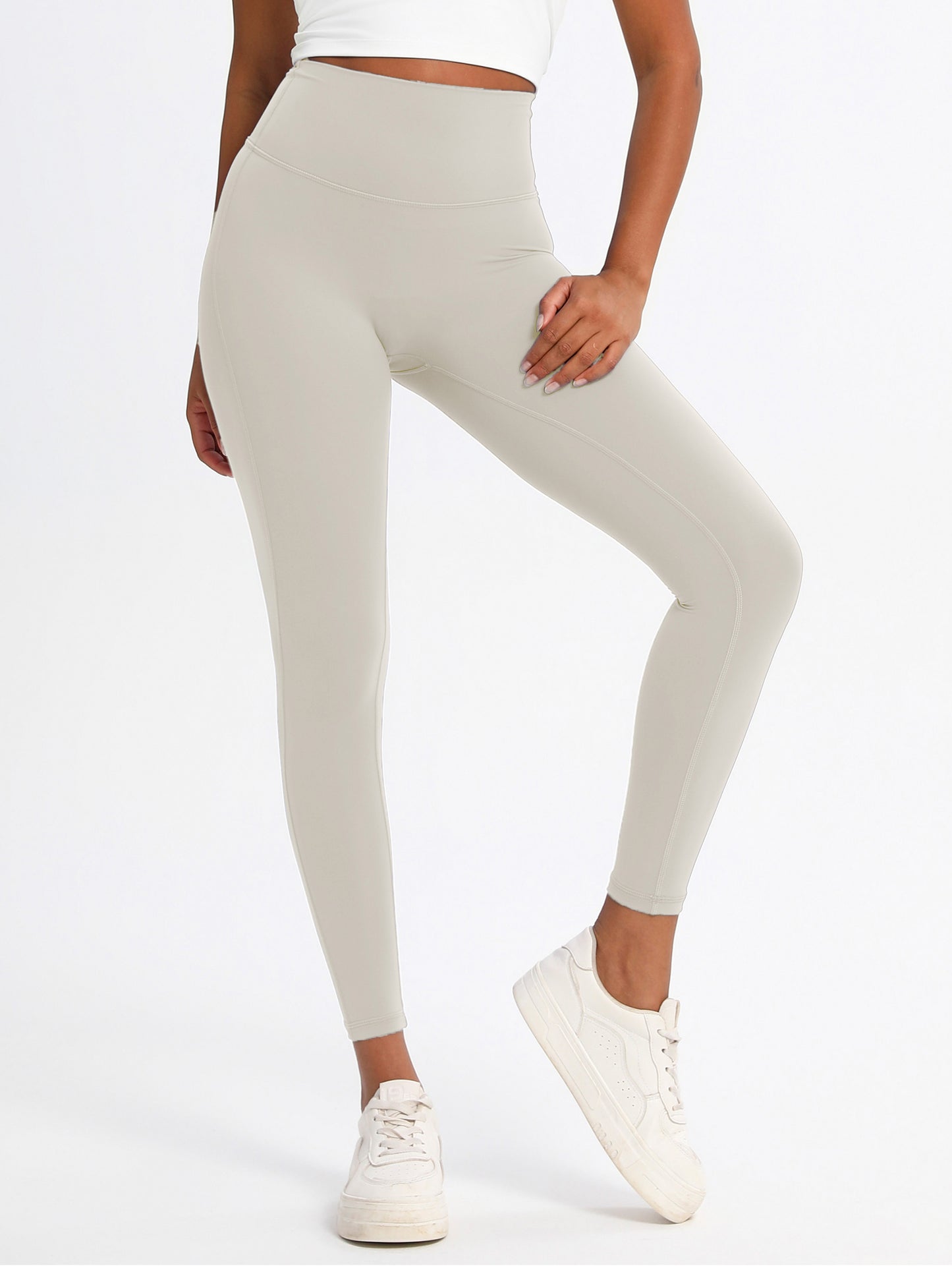 Keeper High-Elasticity Nylon Yoga Pants with Waist Lifting