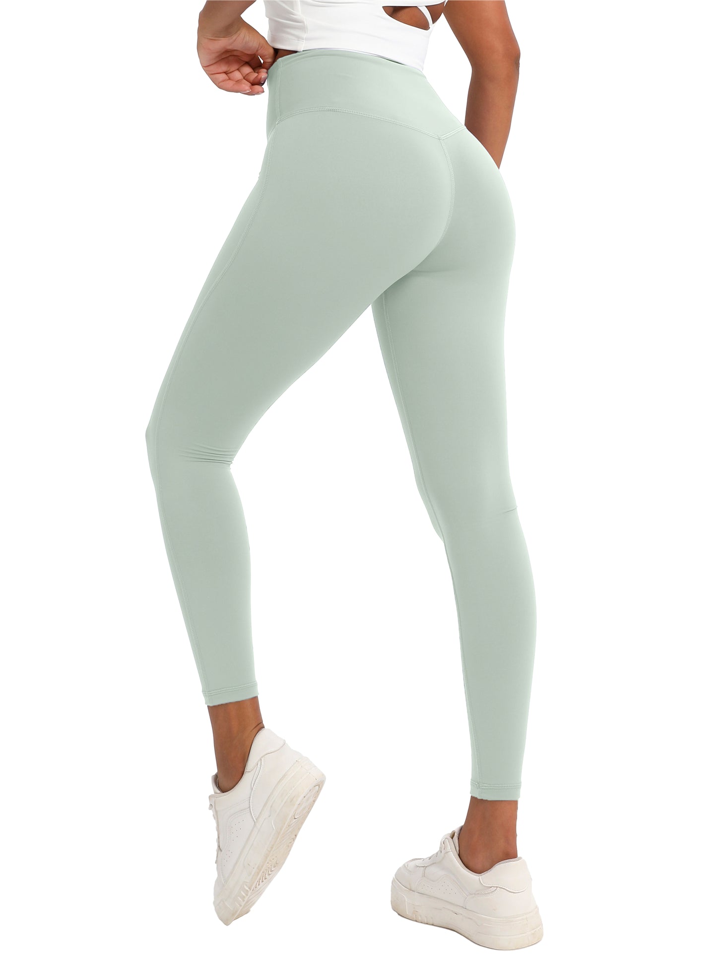 Keeper High-Elasticity Nylon Yoga Pants with Waist Lifting