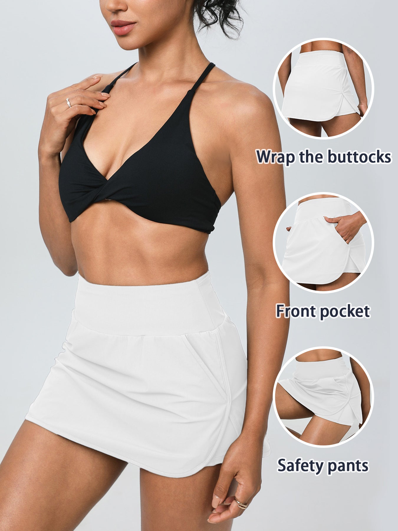 Keeper Cooling Quick-Dry High-Waisted Tennis Skort