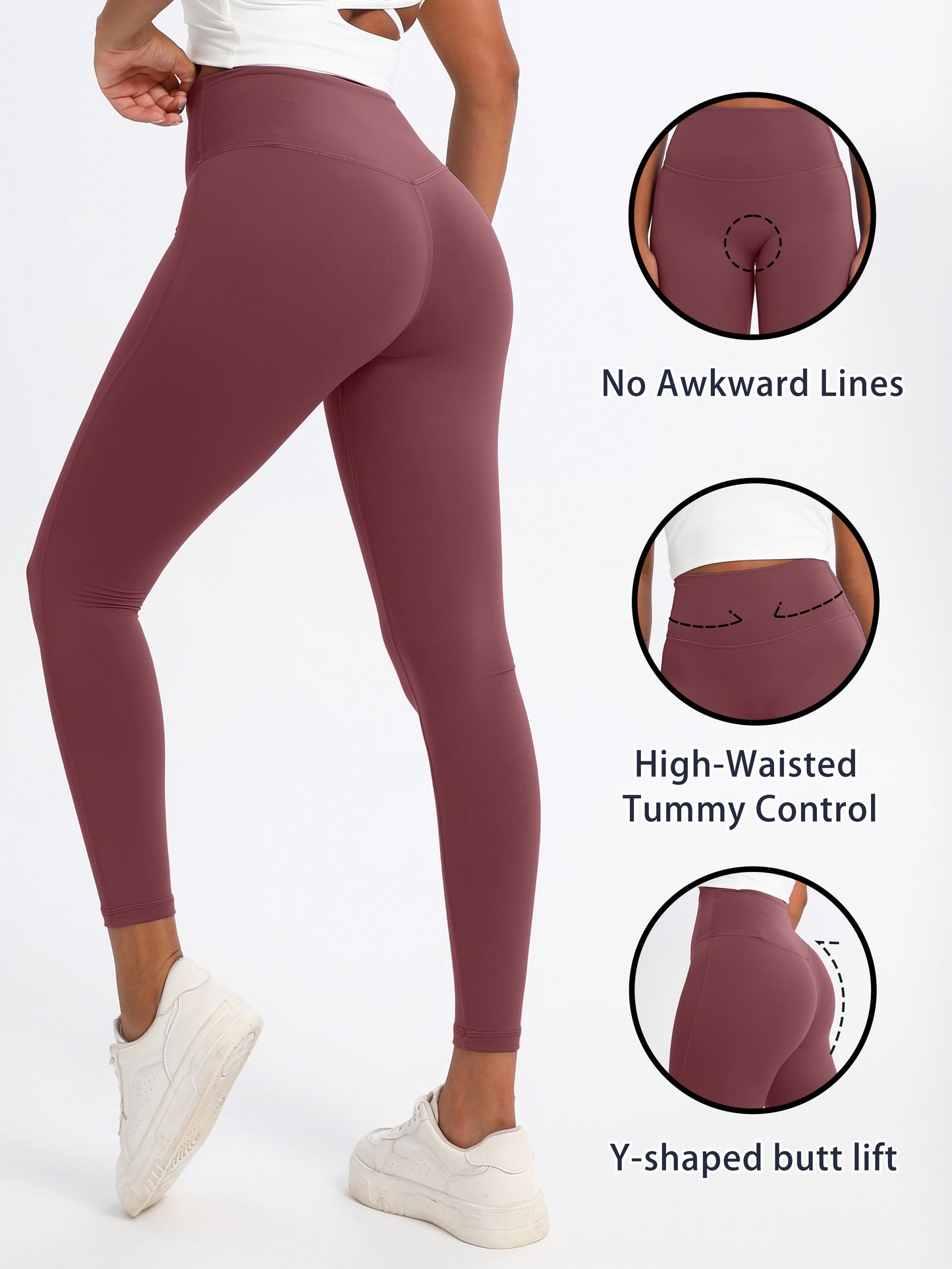 Keeper High-Elasticity Nylon Yoga Pants with Waist Lifting