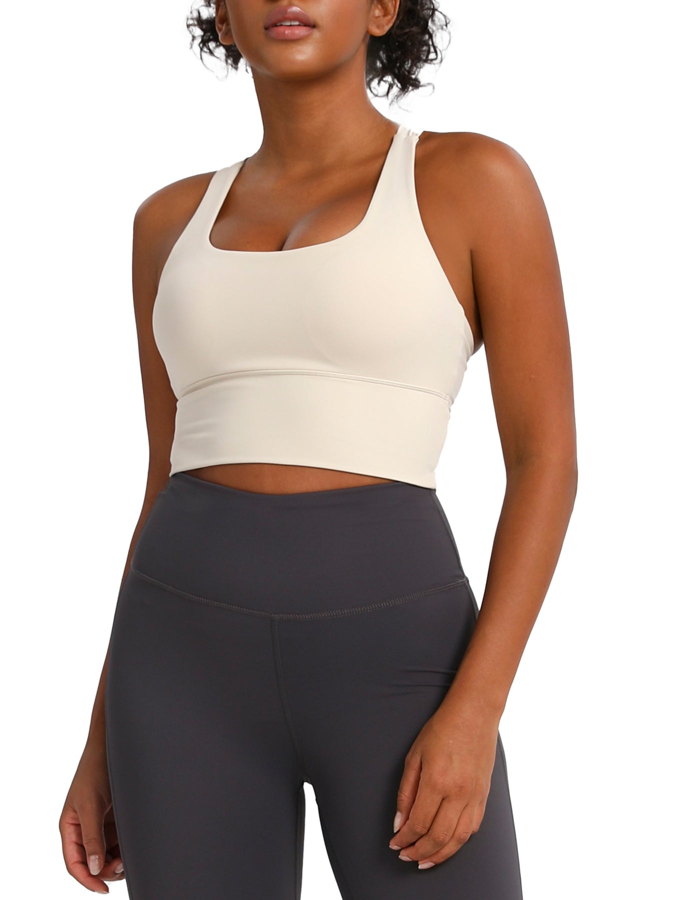 keeper Nude-feel Cross-back Women's Yoga & Running Sports Bra
