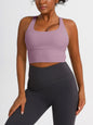 keeper    Nude-feel Cross-back Women's Yoga & Running Sports Bra