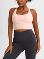 keeper    Nude-feel Cross-back Women's Yoga & Running Sports Bra
