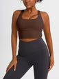 keeper    Nude-feel Cross-back Women's Yoga & Running Sports Bra