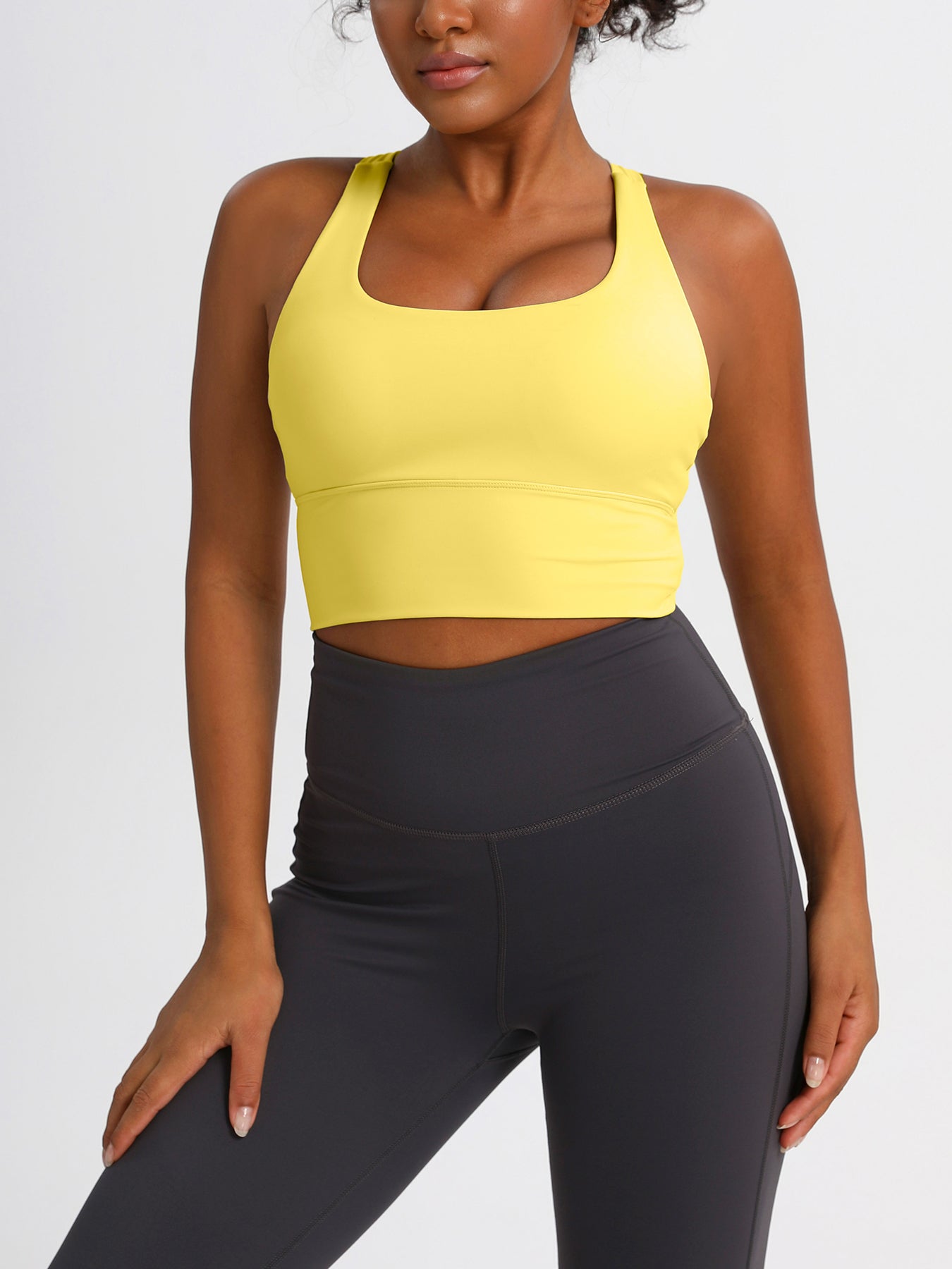 keeper    Nude-feel Cross-back Women's Yoga & Running Sports Bra