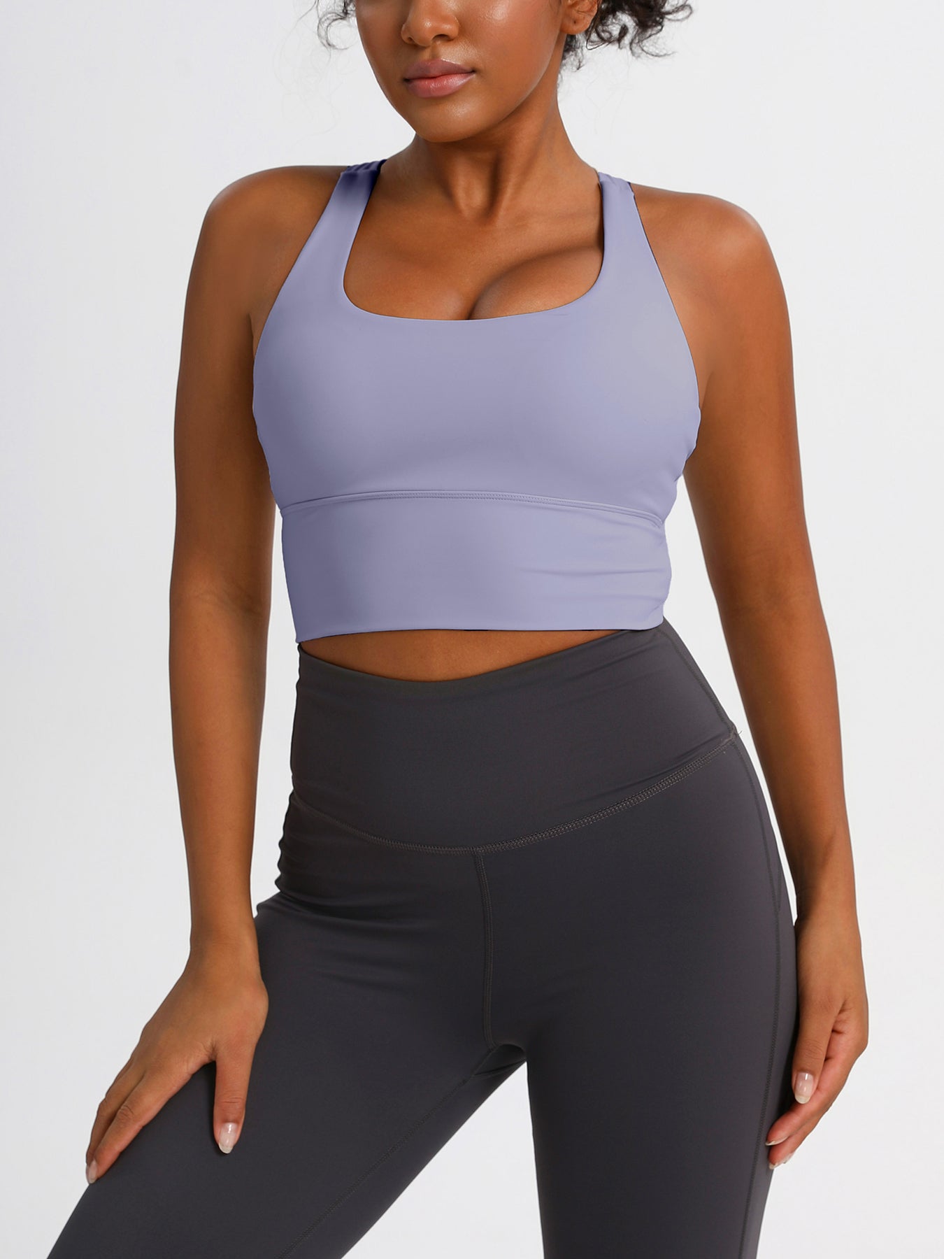 keeper    Nude-feel Cross-back Women's Yoga & Running Sports Bra