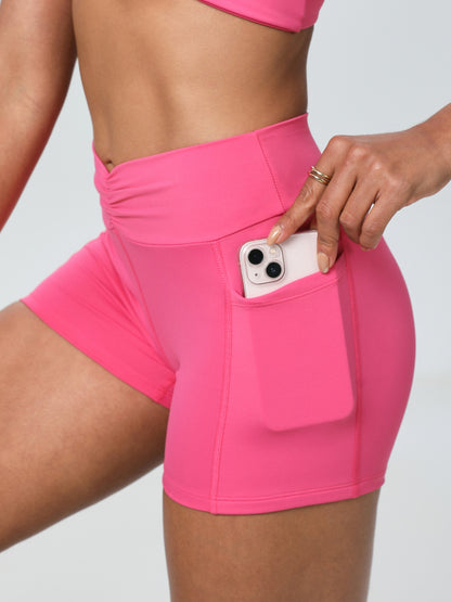 keeper  Nude Pocketed Running Yoga Shorts