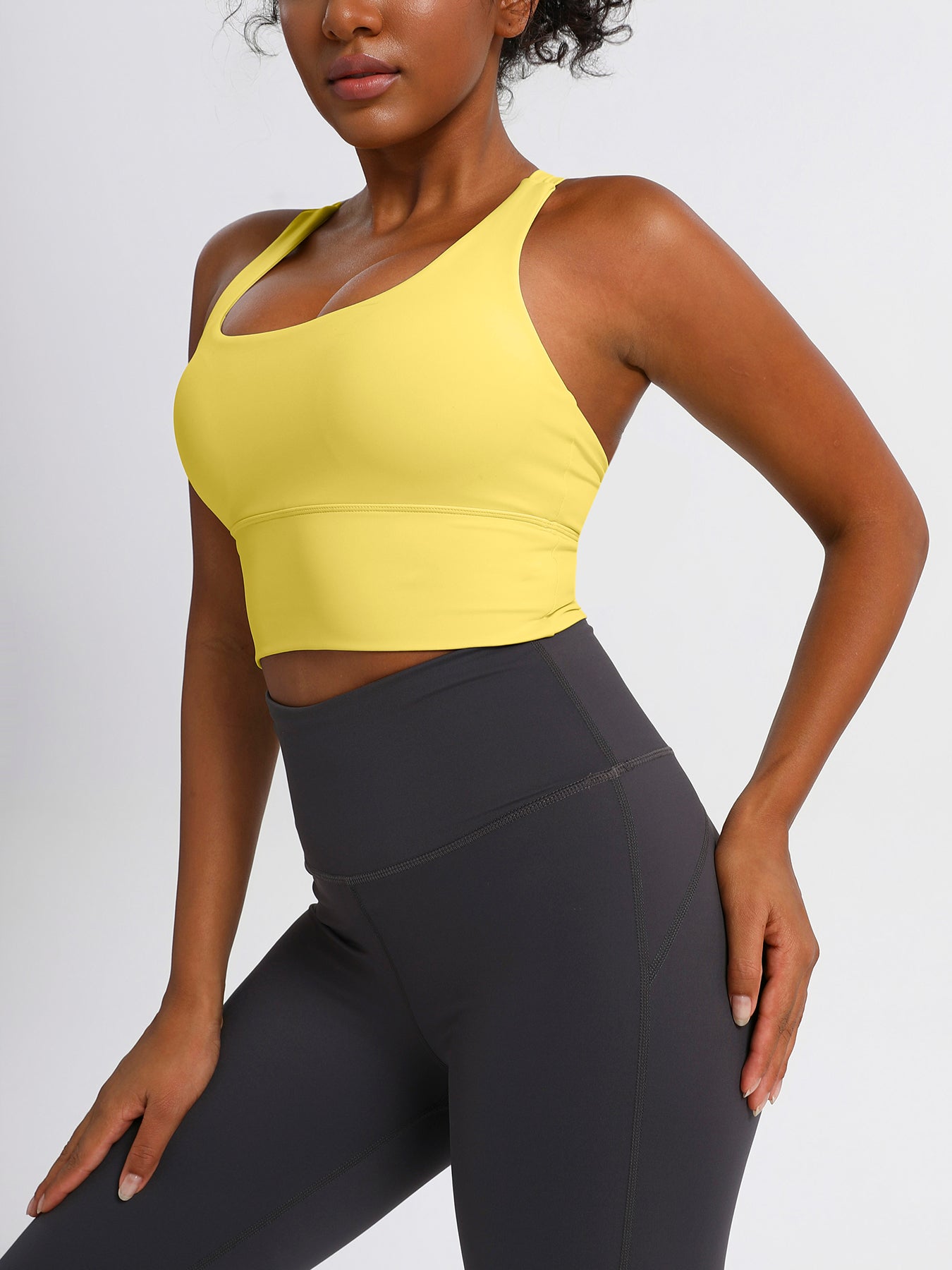 keeper    Nude-feel Cross-back Women's Yoga & Running Sports Bra