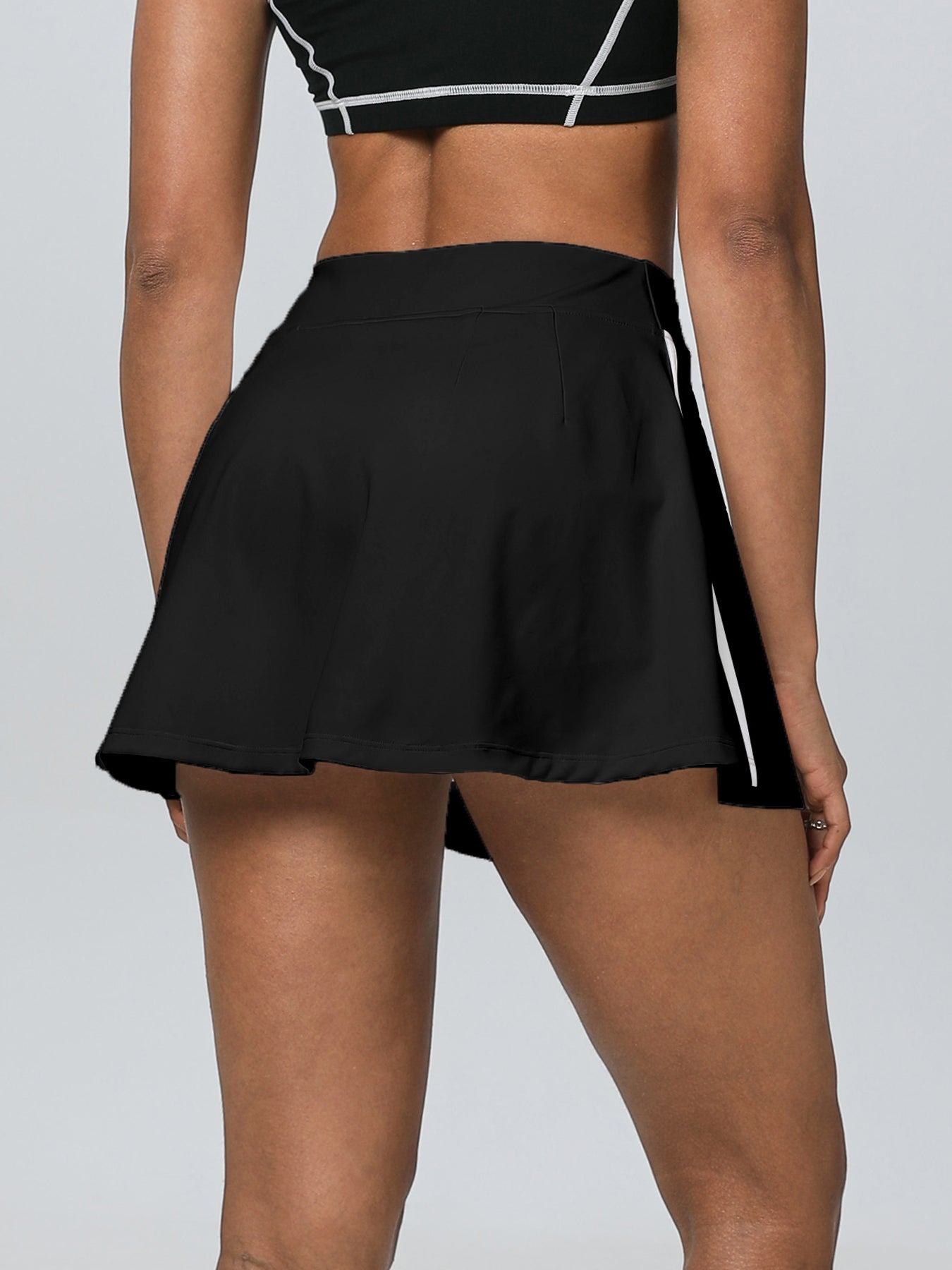 Keeper  High - Waisted Hip - Lifting Anti - Peek A - Line Yoga Skort
