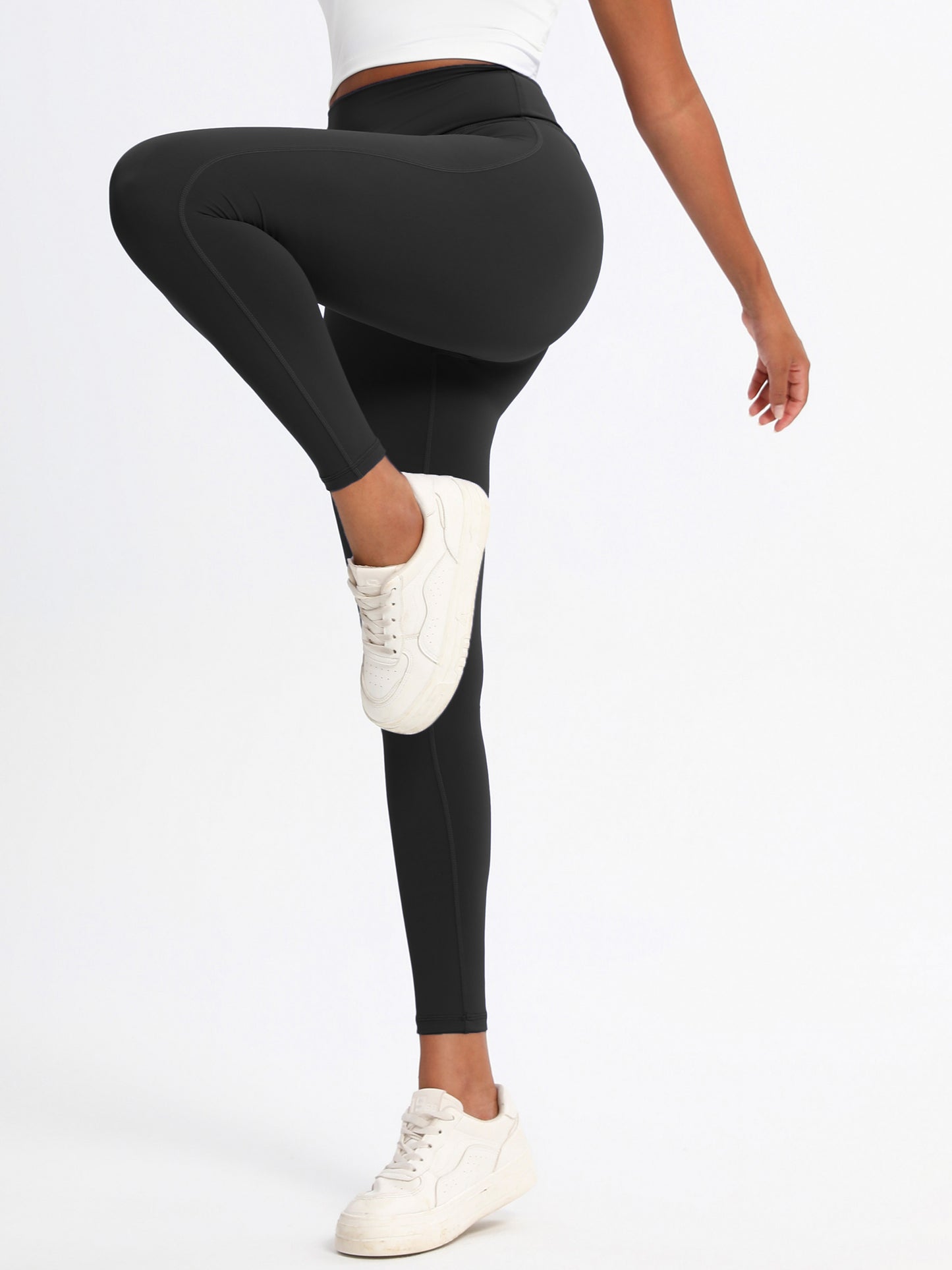Keeper High-Elasticity Nylon Yoga Pants with Waist Lifting