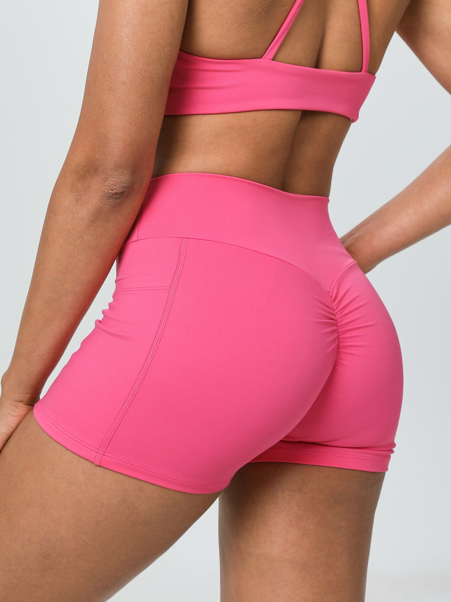 keeper  Nude Pocketed Running Yoga Shorts