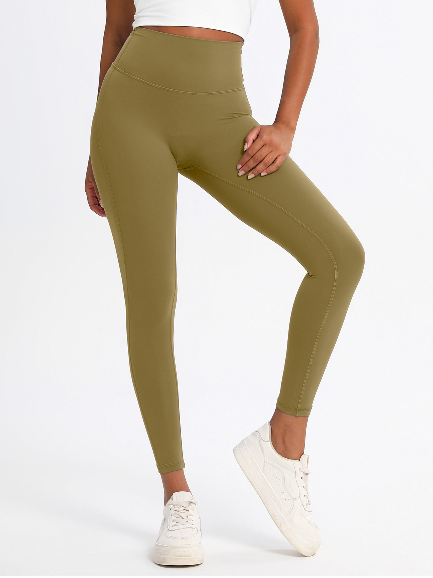 Keeper High-Elasticity Nylon Yoga Pants with Waist Lifting