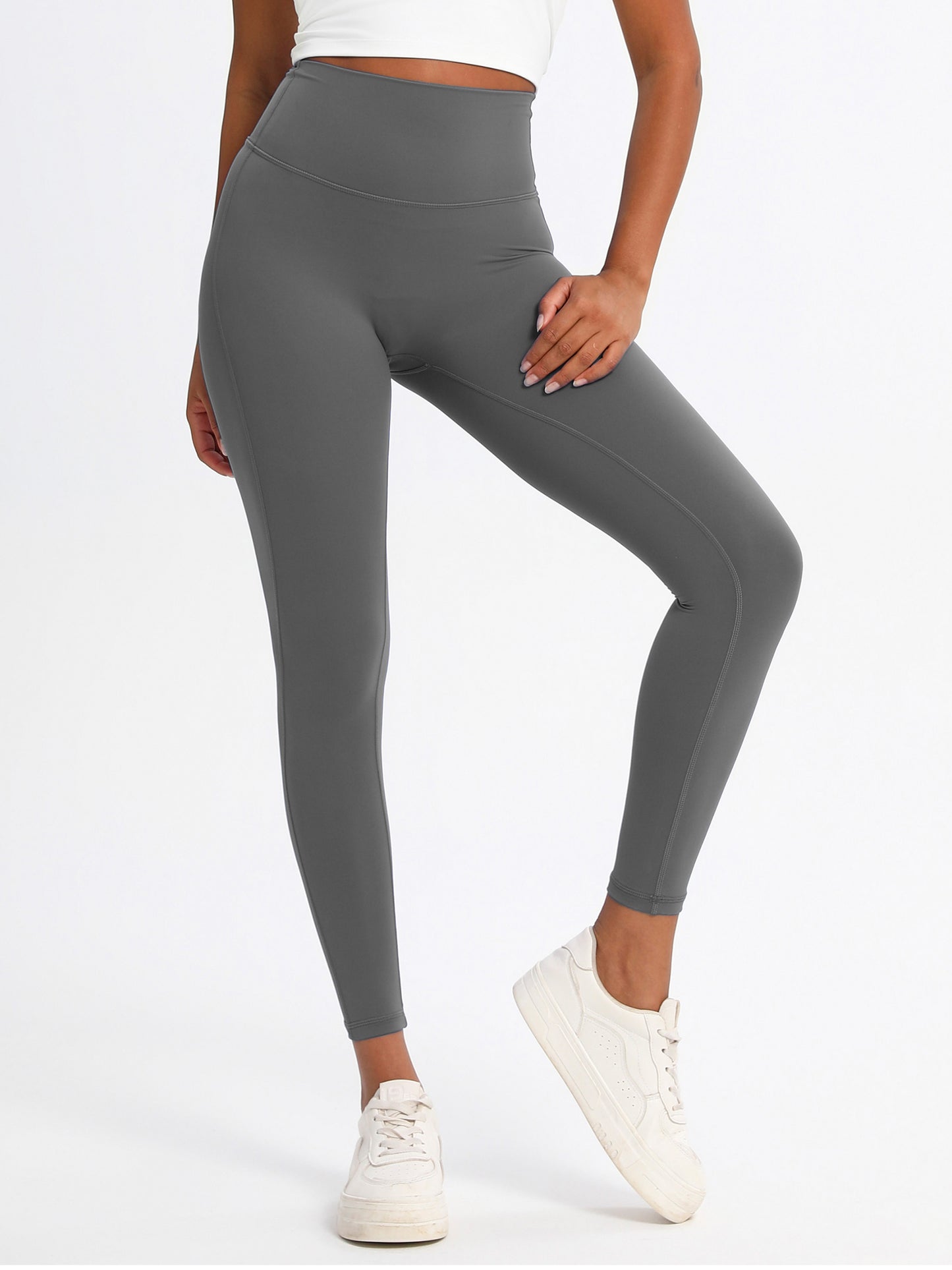 Keeper High-Elasticity Nylon Yoga Pants with Waist Lifting