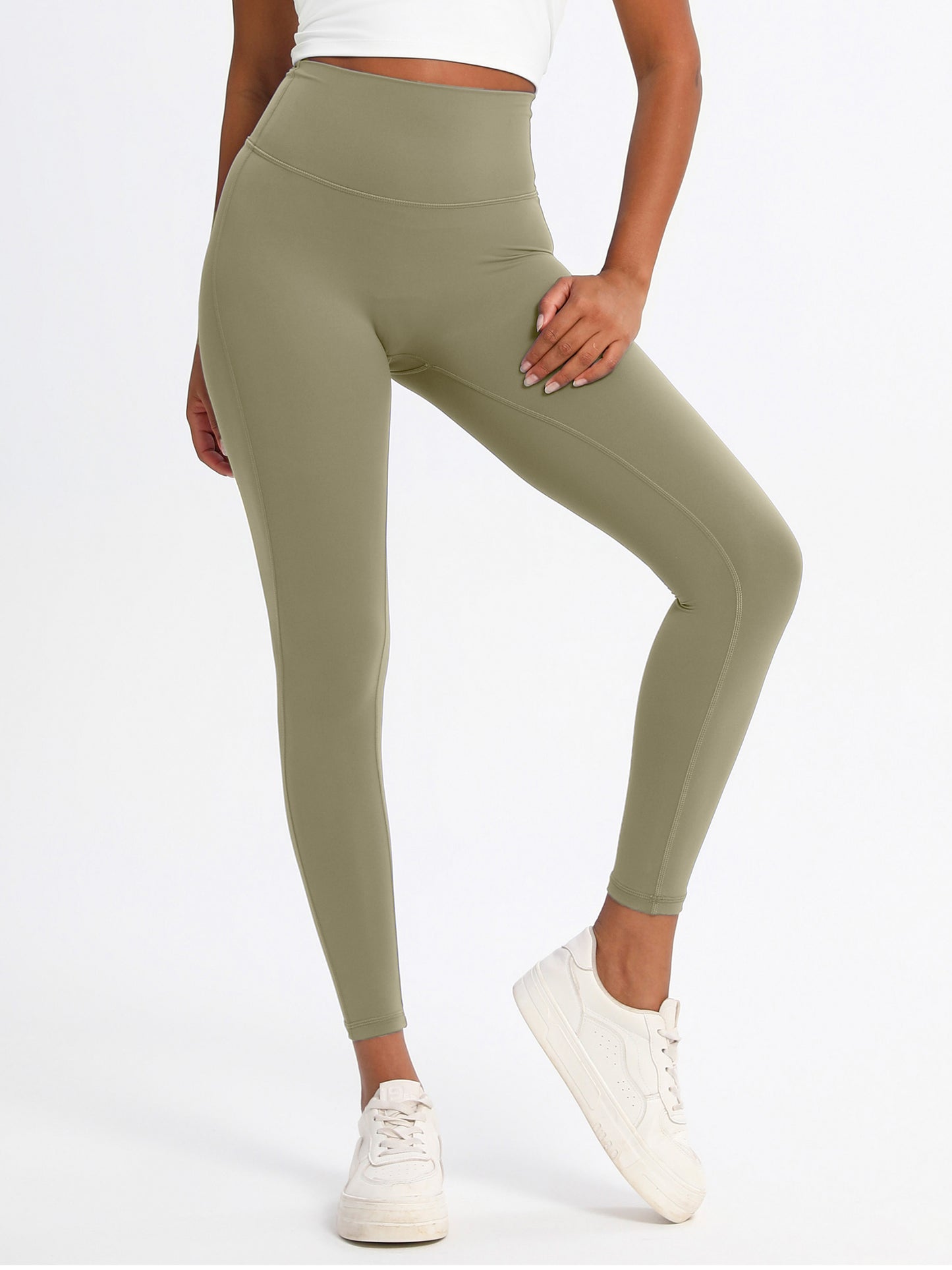Keeper High-Elasticity Nylon Yoga Pants with Waist Lifting