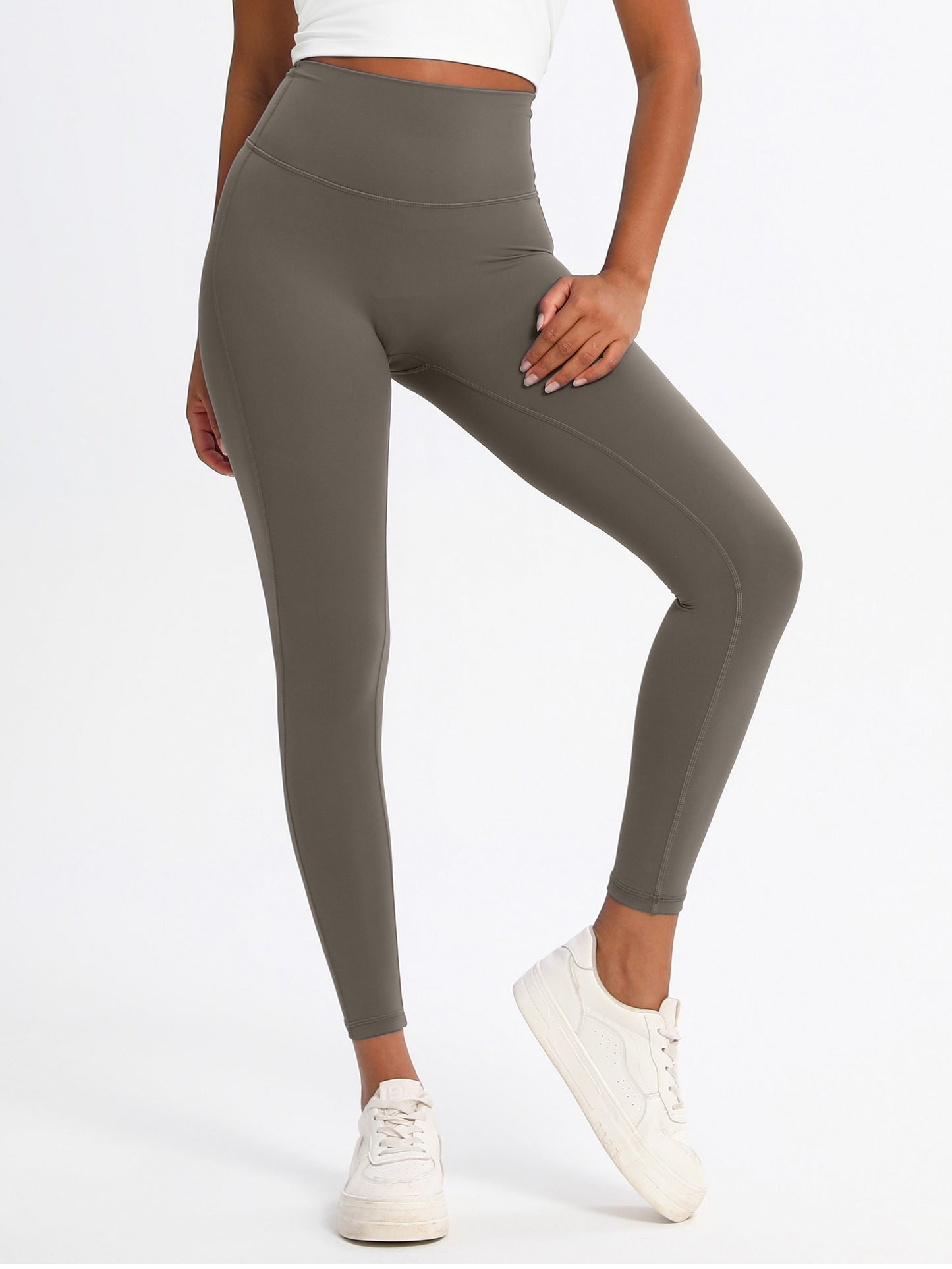 Keeper High-Elasticity Nylon Yoga Pants with Waist Lifting