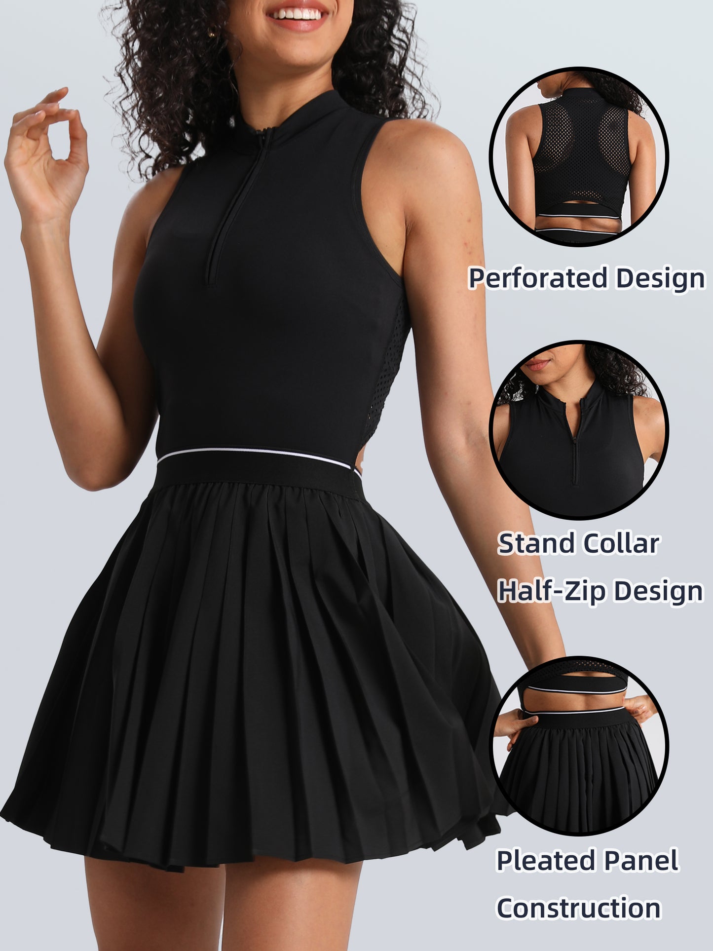 Keeper  Match-Ready Open-Back Tennis Dress