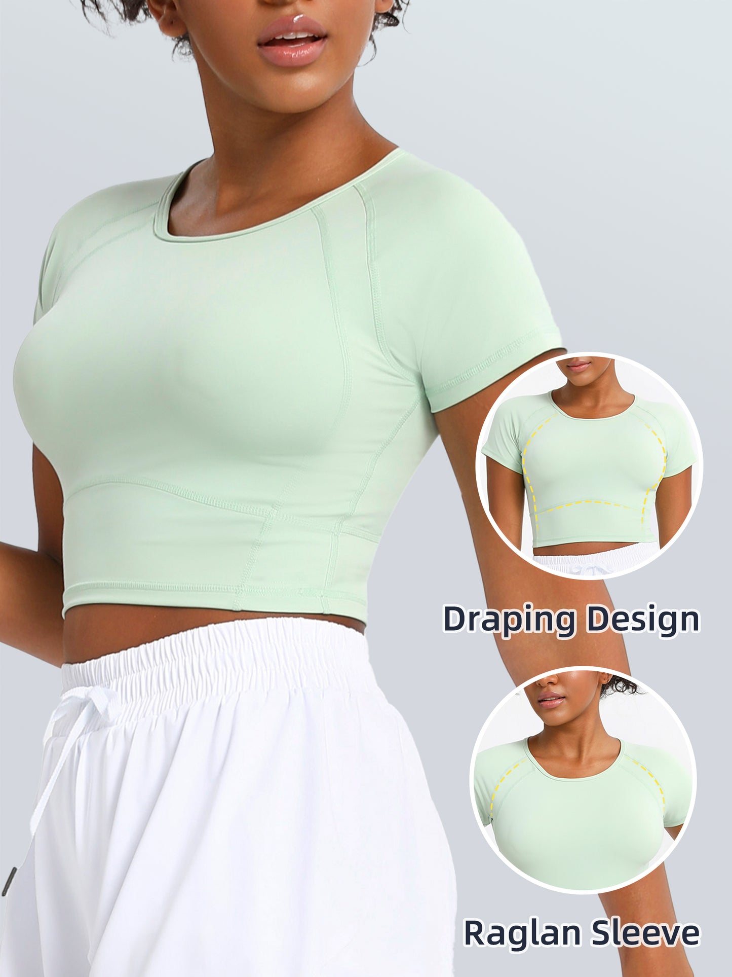 keeper  Premium Yoga & Pilates Training Short Sleeve Top