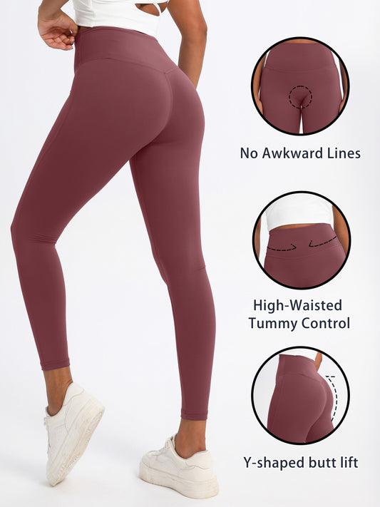 Keeper High-Elasticity Nylon Yoga Pants with Waist Lifting