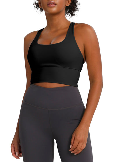 keeper    Nude-feel Cross-back Women's Yoga & Running Sports Bra