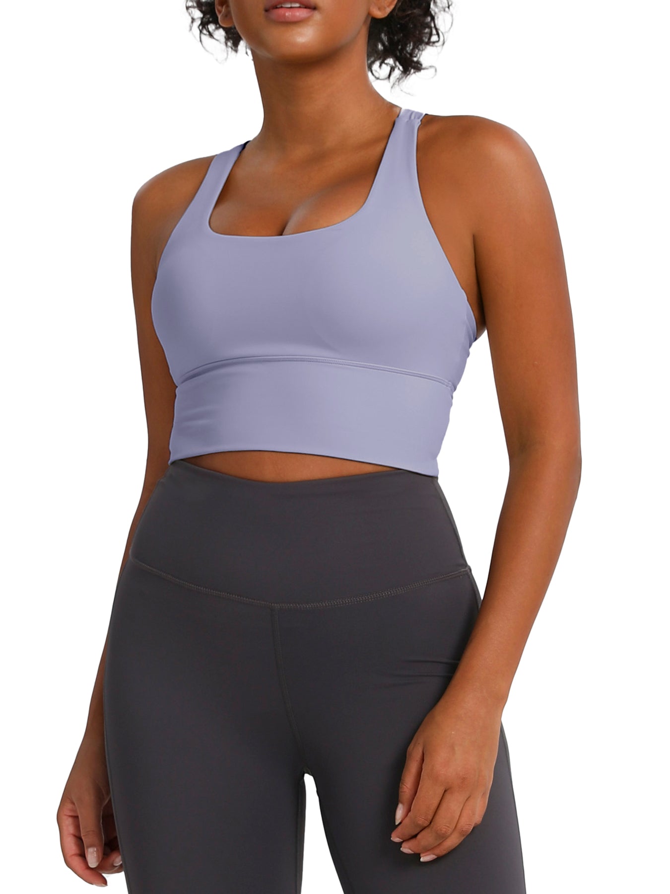 keeper    Nude-feel Cross-back Women's Yoga & Running Sports Bra