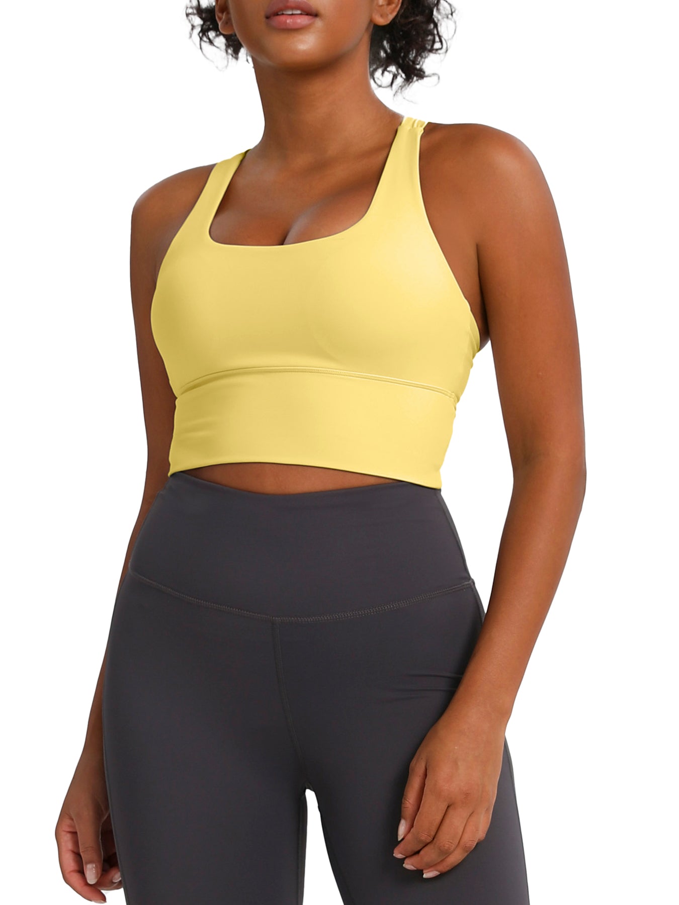 keeper    Nude-feel Cross-back Women's Yoga & Running Sports Bra