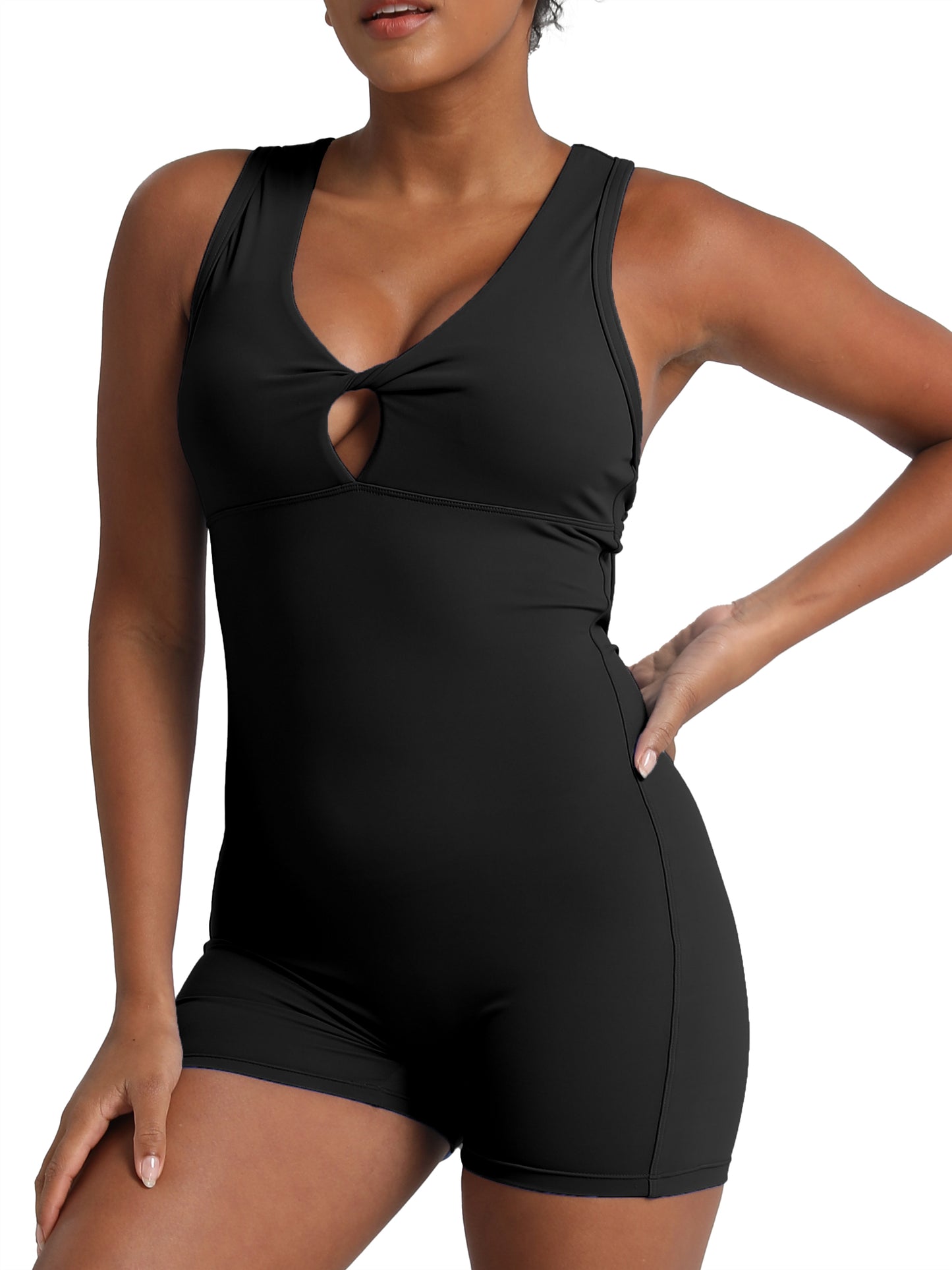 Keeper  "Peach-Lift" Ruched Yoga Bodysuit